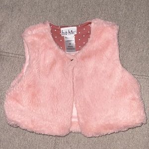Pink blush fur vest Size - 18m
